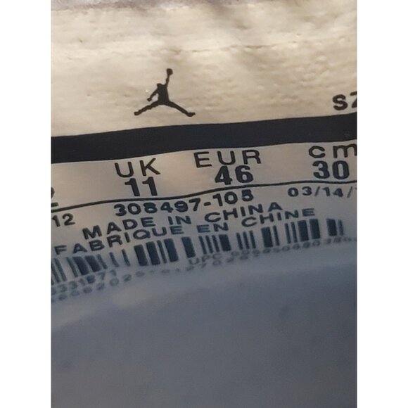 NIKE AIR JORDAN IV 4 RETRO OG WHITE MILITARY BLUE CEMENT GREY 308497-105 Sz 12 main image 11